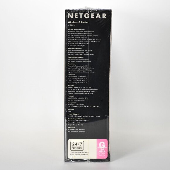 Netgear WGR614 Wireless G Router 54MBPS WGR614DLNA NEW SEALED - Picture 7 of 8